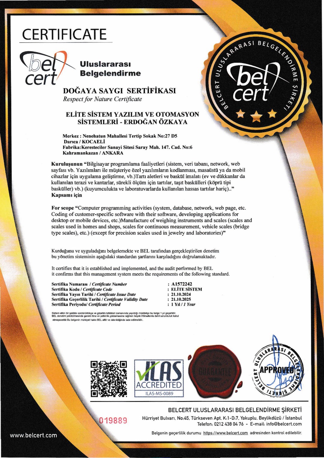 Elite Sistem Otomasyon belge