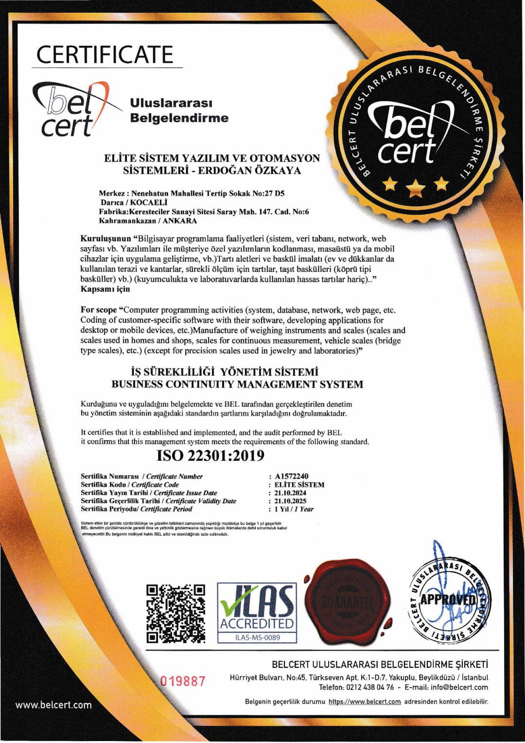 Elite Sistem Otomasyon belge
