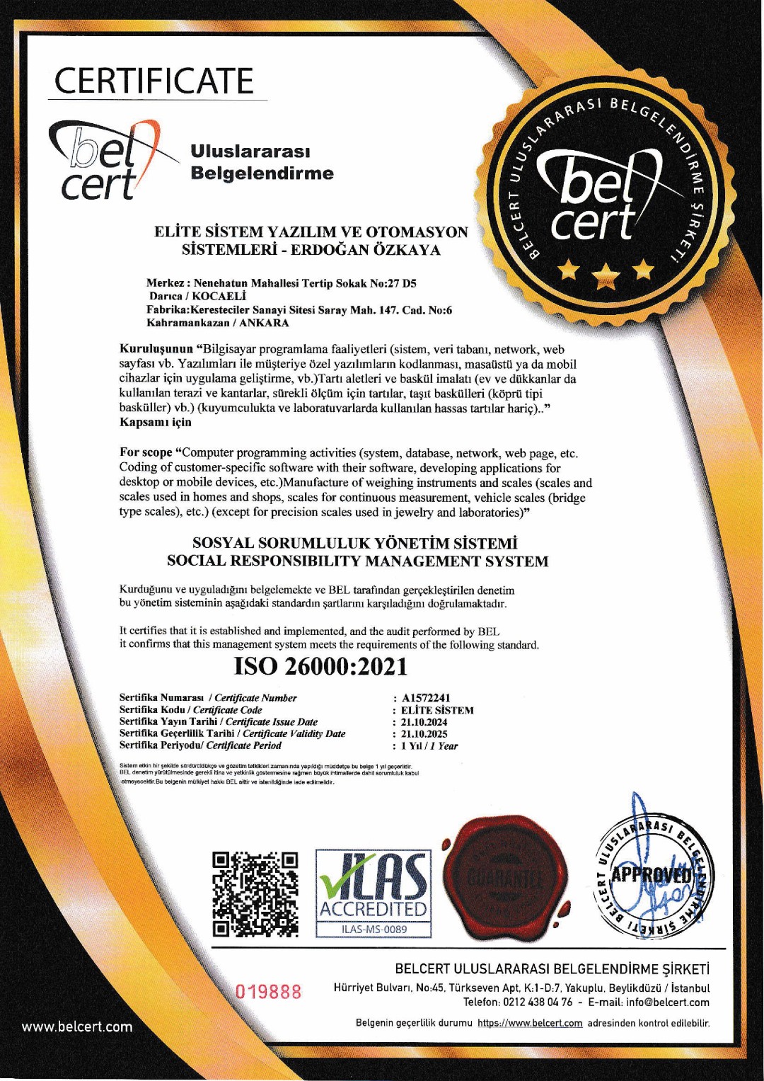 Elite Sistem Otomasyon belge