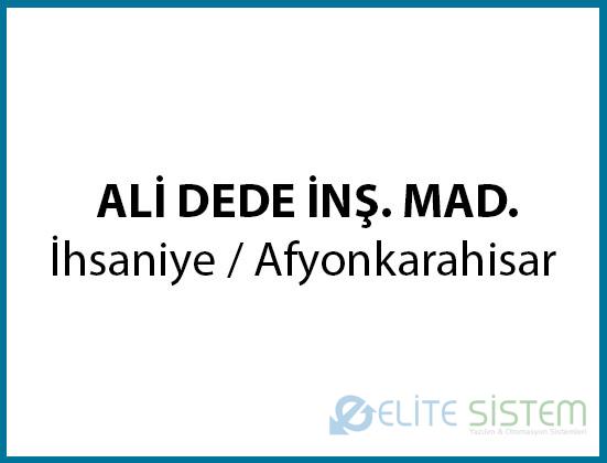 Ali Dede İnşaat - İhsaniye / Afyonkarahisar