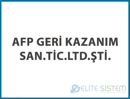 AFP GERİ KAZANIM - KIRKLARELİ